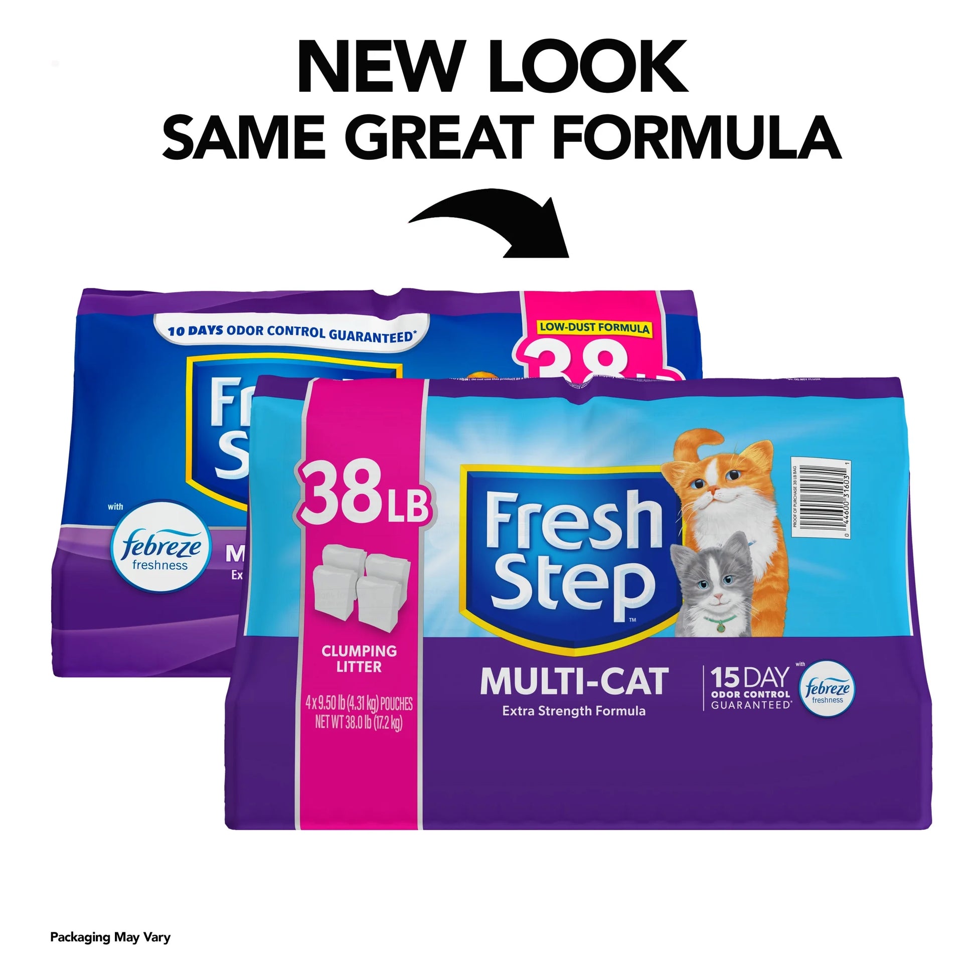 Multi-Cat Scented Clumping Cat Litter with the Power of Febreze, 38 Lbs