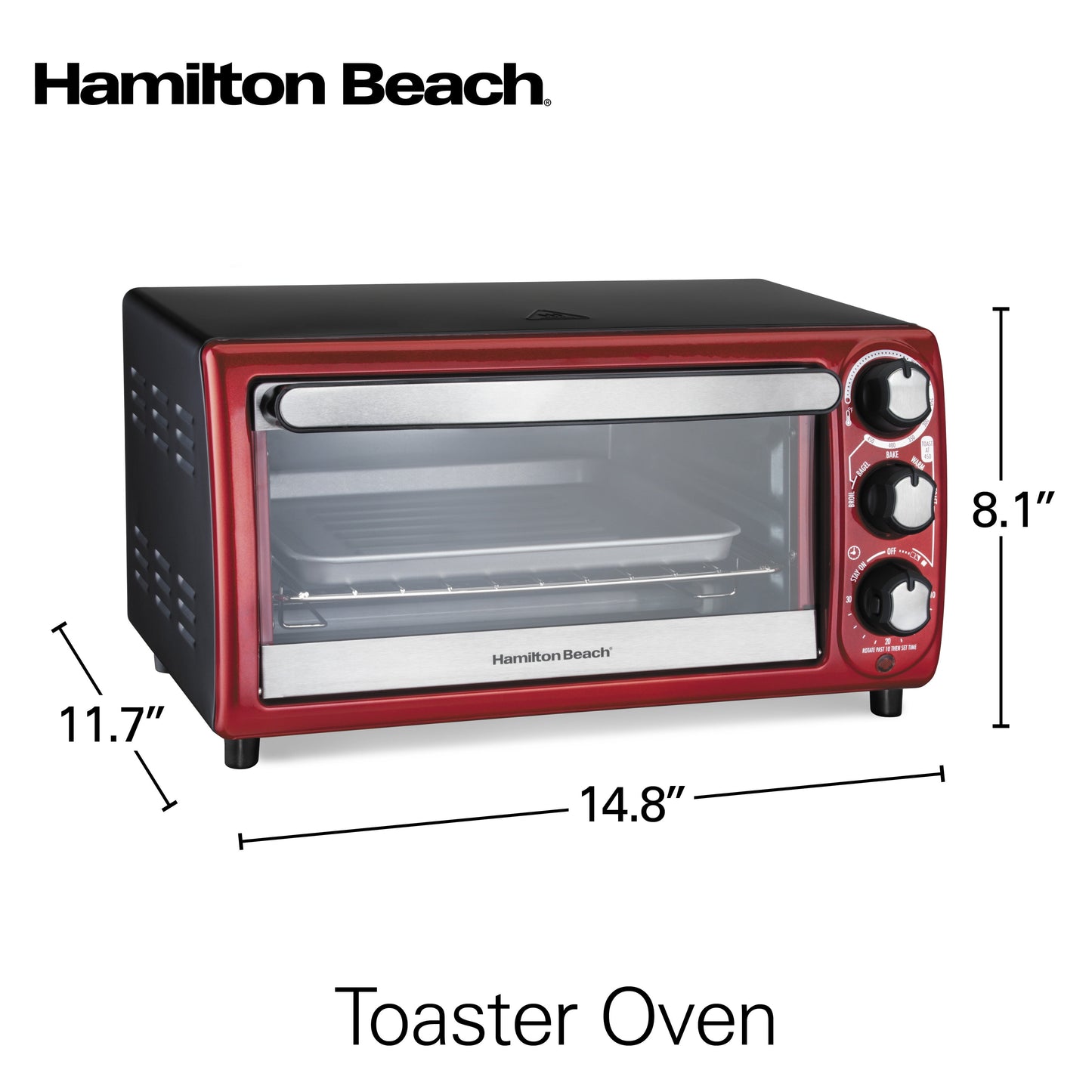 4 Slice Toaster Oven, with 5 Versatile Cooking Modes