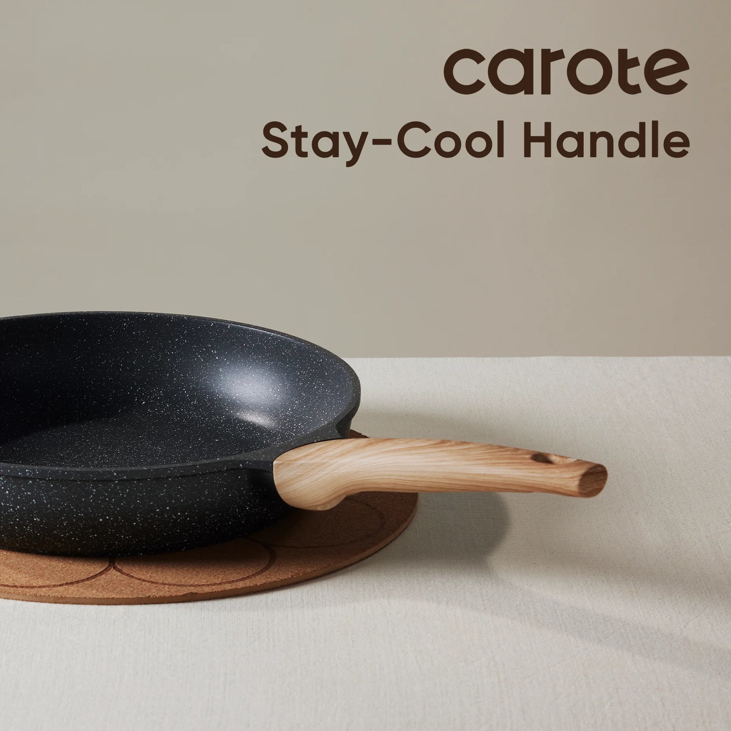 Professional 3-Piece Nonstick Frying Pan Set, Induction Compatible Skillets in 8", 9.5", and 11" Sizes