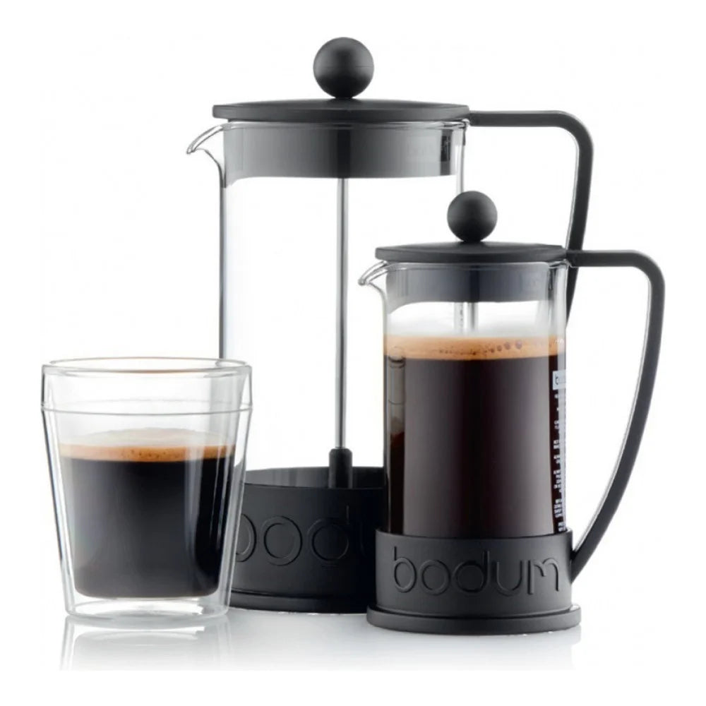 Brazil French Press Coffee Maker with Borosilicate Glass Carafe, 51 Ounce, Black