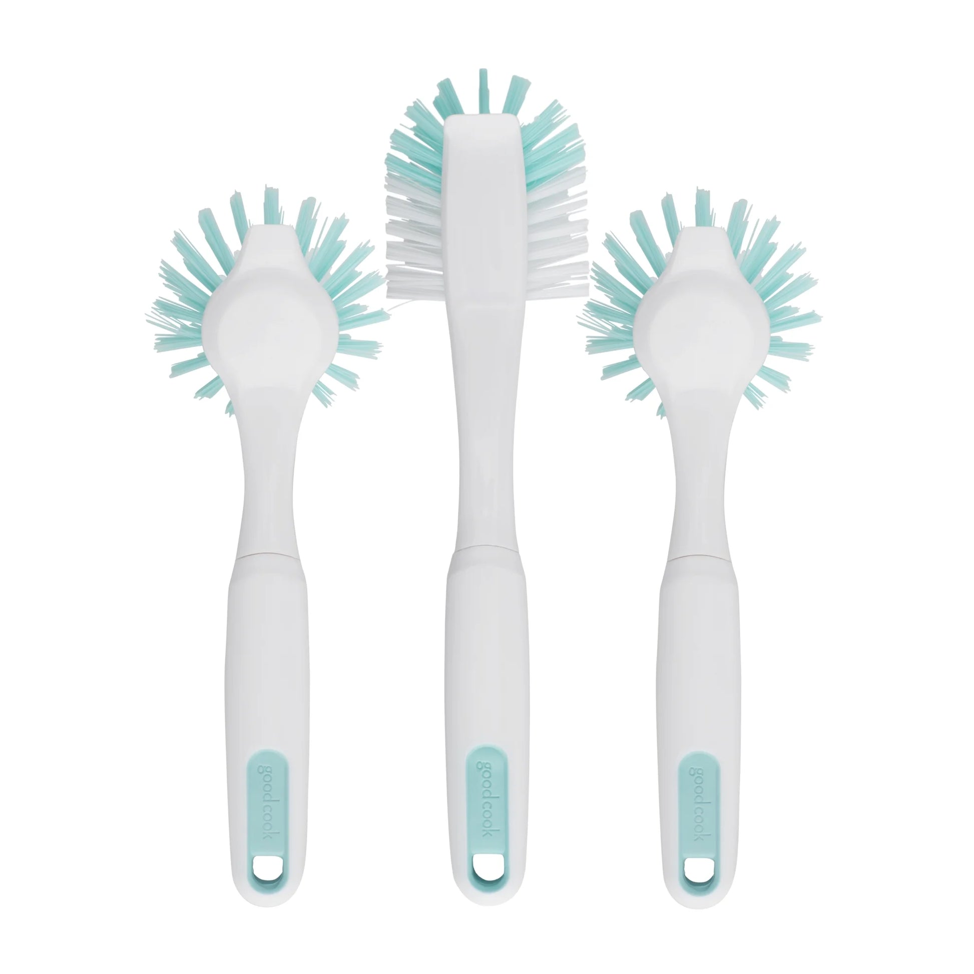 Profreshionals 3-Piece Bpa-Free Kitchen Dish Brush Set, Teal