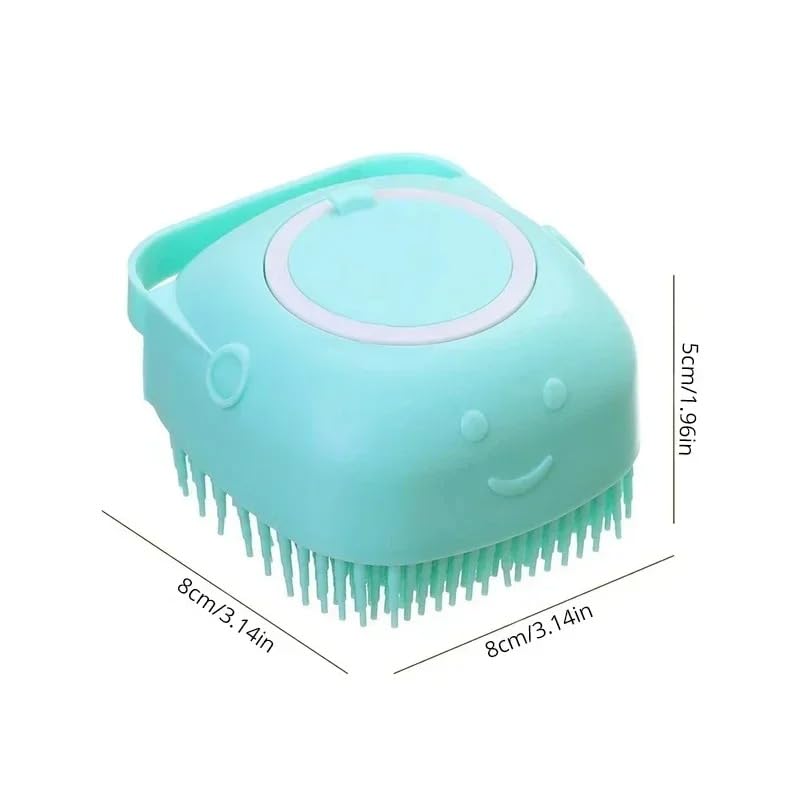 Soft Silicone Pet Brush - Invigorating Massage & Easy Cleaning for Dogs and Cats - Built-In Shower Gel Dispenser for Pampering Grooming Sessions