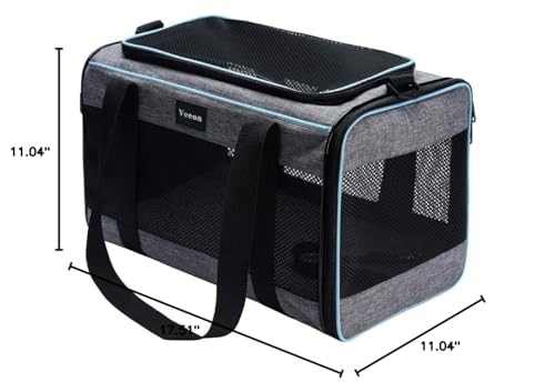 Vceoa 17.5x11x11 Inches Cat, Dog Carrier for Pets Up to 16 Lbs, Soft-Sided Cat Bag Animal Carriers Travel Puppy Carry As a Toy of Fabric Pet Home