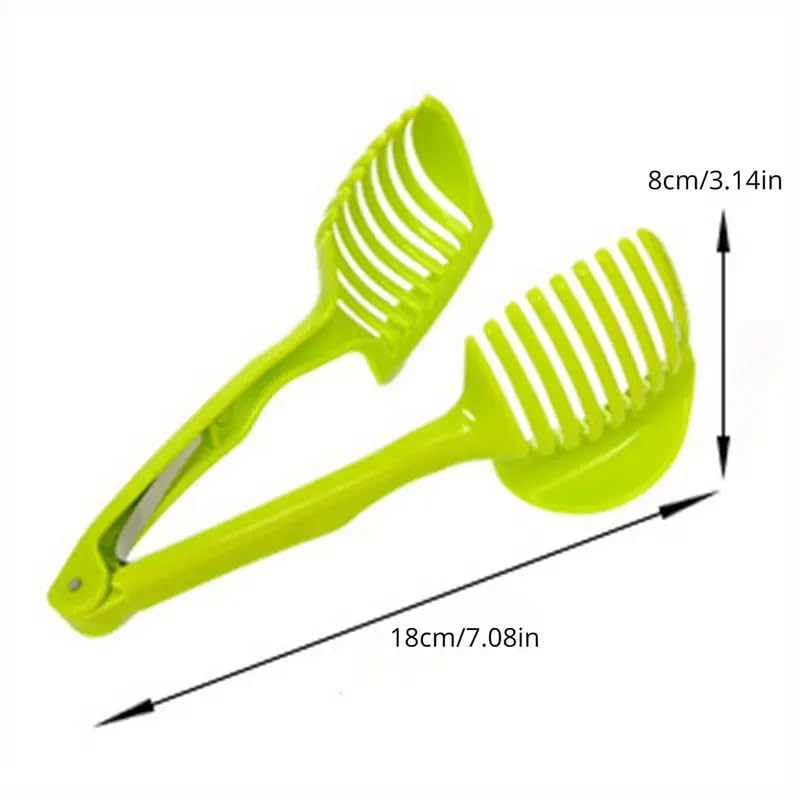 Lemon Tomato Food Tongs, Manual Fruit Tool, Round Fruit & Vegetable Cutting Holder, Handy Uncharged Kitchen Gadget