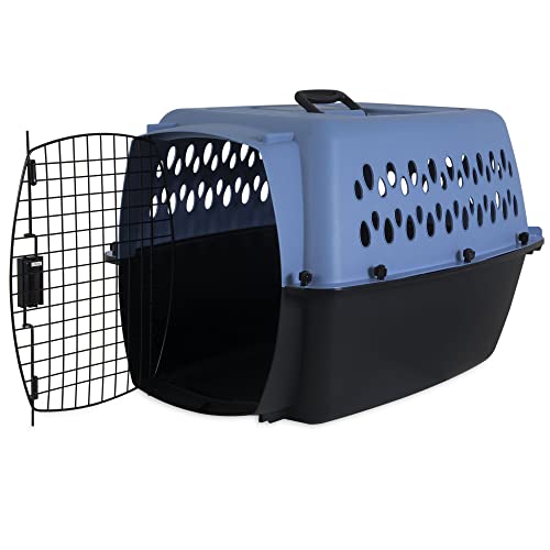 Petmate Pet Porter Fashion Dog Kennel 26", Parisian Blue & Black, for Pets 20-25lbs, Made in USA