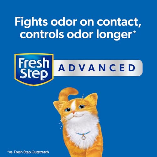 Fresh Step Outstretch Advanced Long Lasting Clumping Litter with Febreze Freshness, Activated Charcoal Litter Lasts 50% Longer, 32 lbs. (2 x 16 lb. Box)