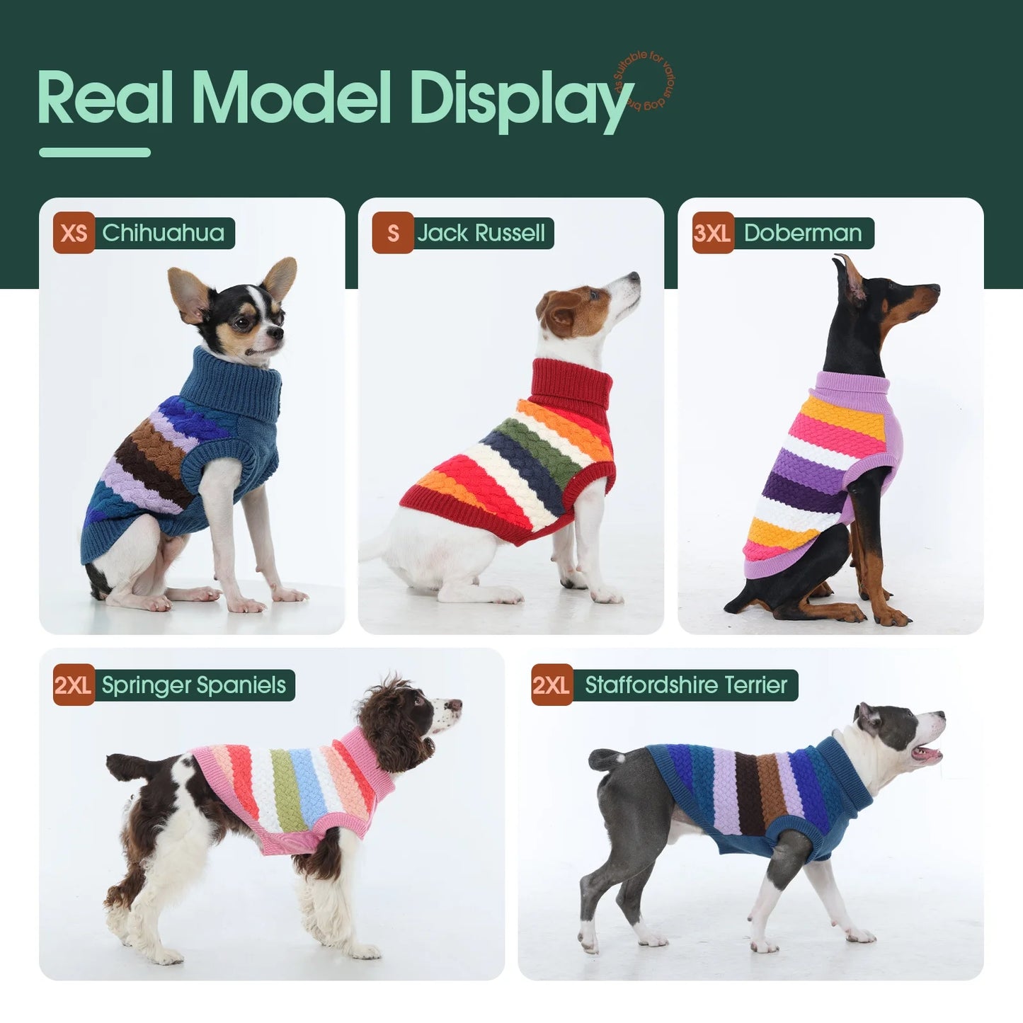 Red Knit Dog Sweater - Soft and Warm Winter Apparel for Dogs and Cats, Size M