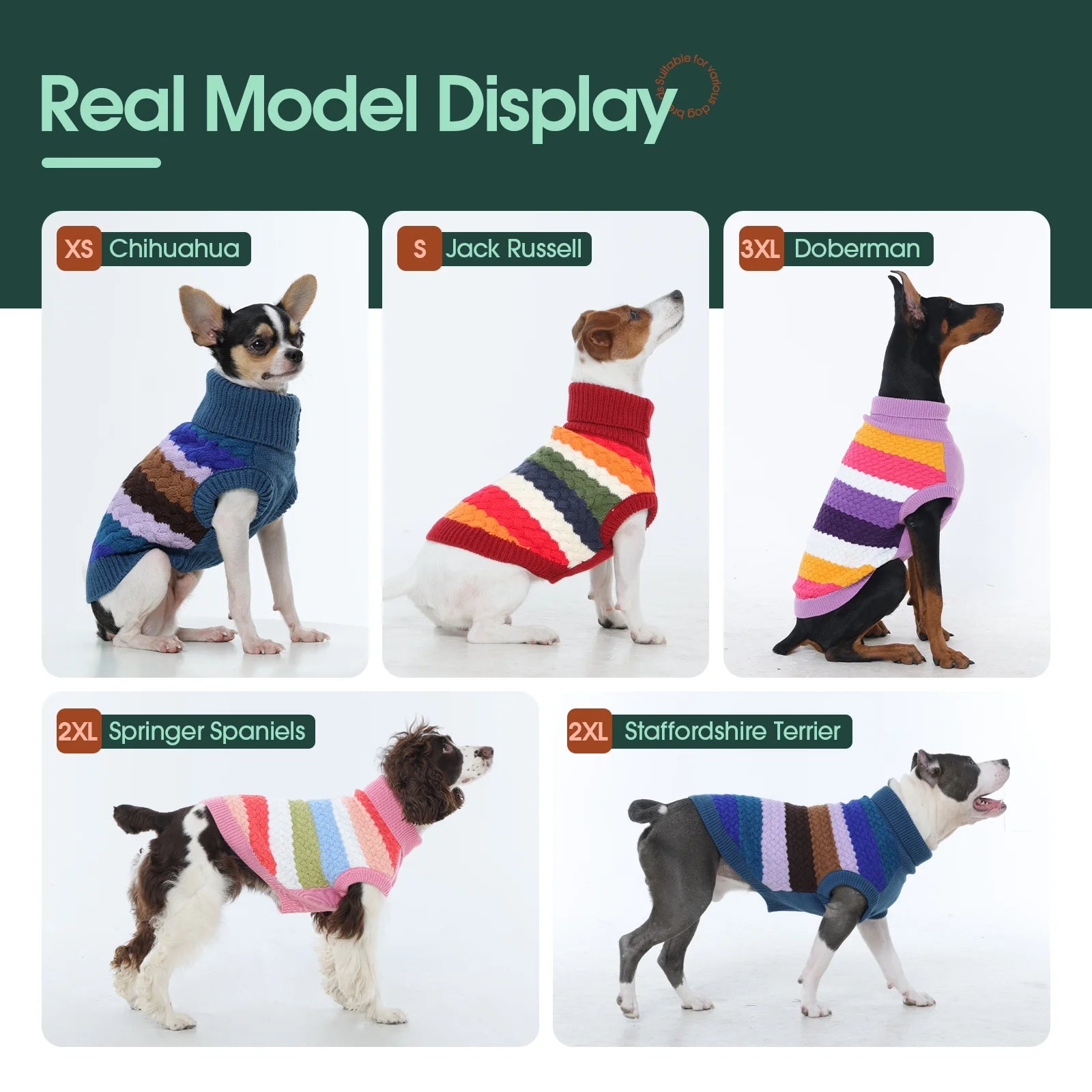 Red Knit Dog Sweater - Soft and Warm Winter Apparel for Dogs and Cats, Size M