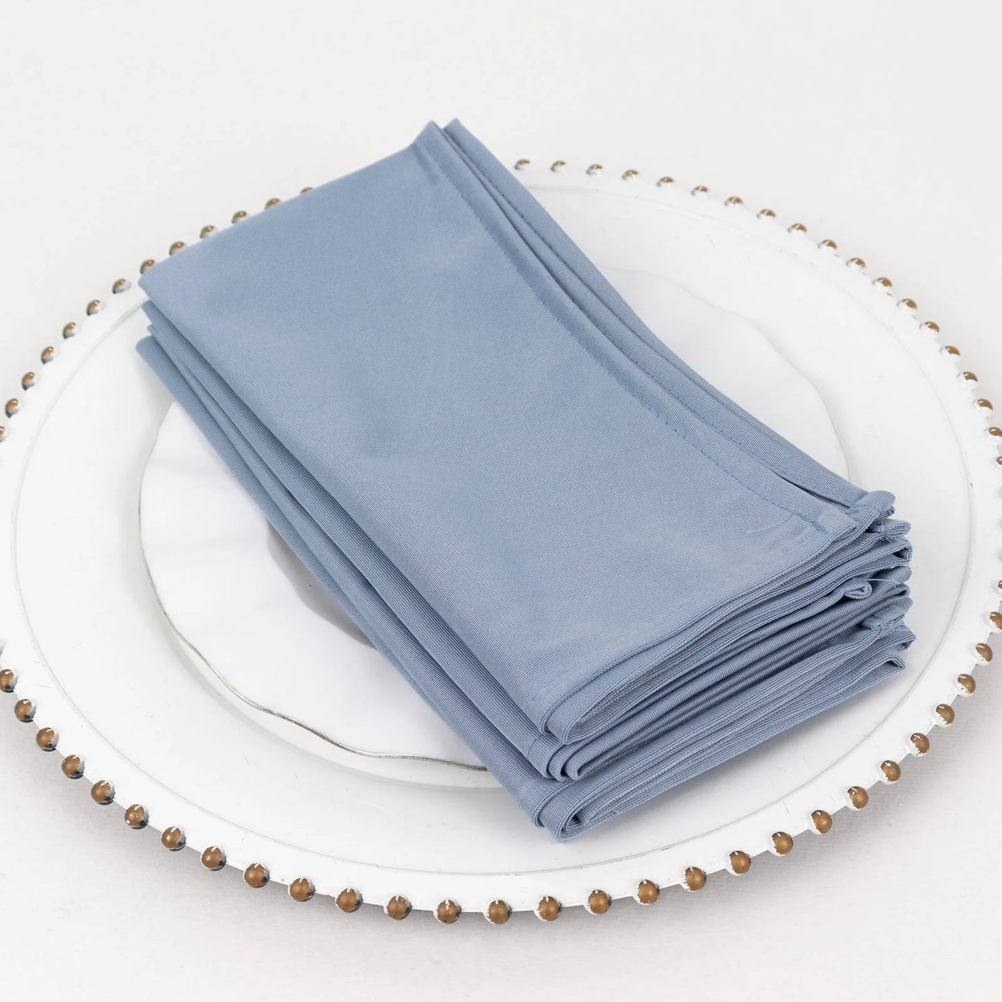 Balsacircle 5Dusty Blue Premium 20X20 in Scuba Polyester Dinner Table Cloth Napkins Party Events Decorations Supplies