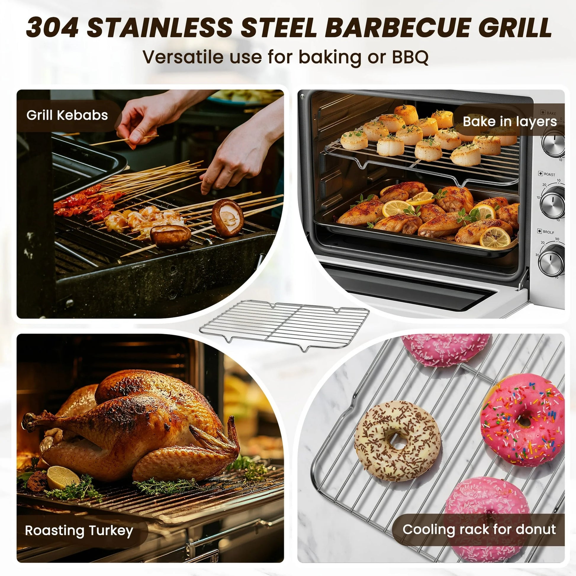 Bakeware Set, 22 Pcs Carbon Steel Non-Stick Baking Pan Set, Baking Sheet for Kitchen, Muffin Pan & Cookie Sheet & Cake Pan, Oven Safe up to 446℉