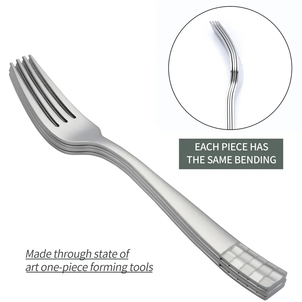 40 Pieces Flatware Set Service for 8, Stainless Steel Silverware Cutlery, Utensil Set for Home Kitchen, Include Fork Knife Spoon, Dishwasher Safe