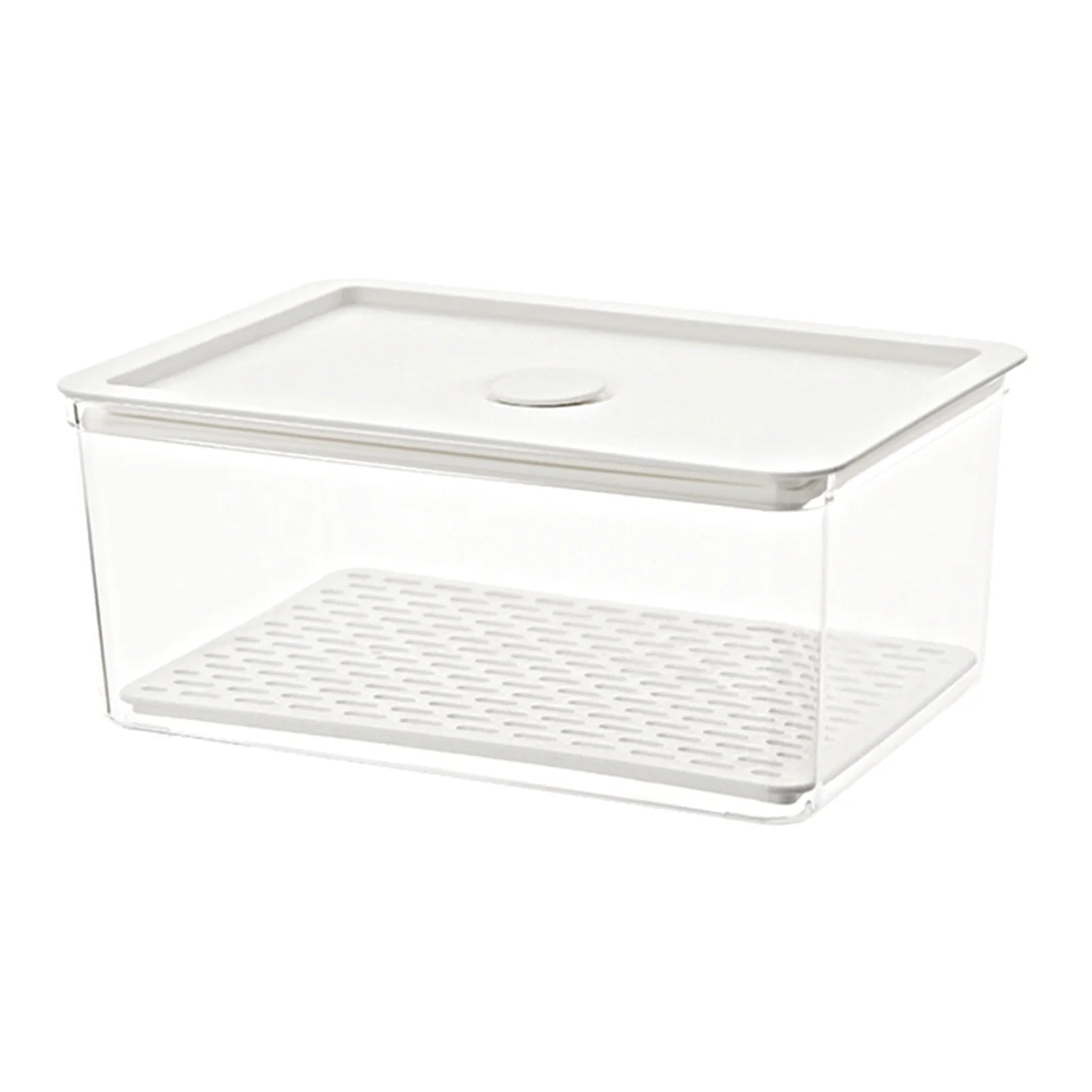 Refrigerator Organizer Bins with Vented Lids and Drainer - Thumbnail 3