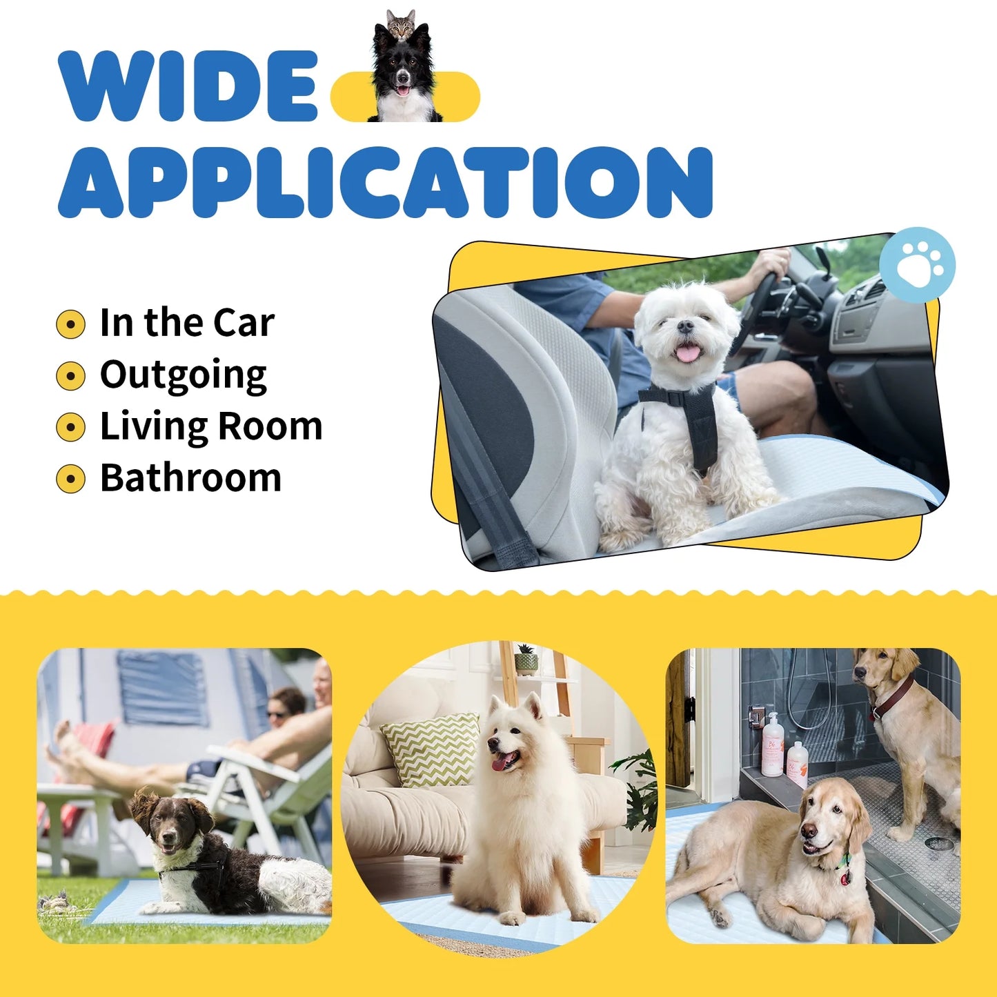 Extra Large 6-Layer Dog Training Pads, 33.5" x 27.5", 100 Count with Enhanced Absorbency