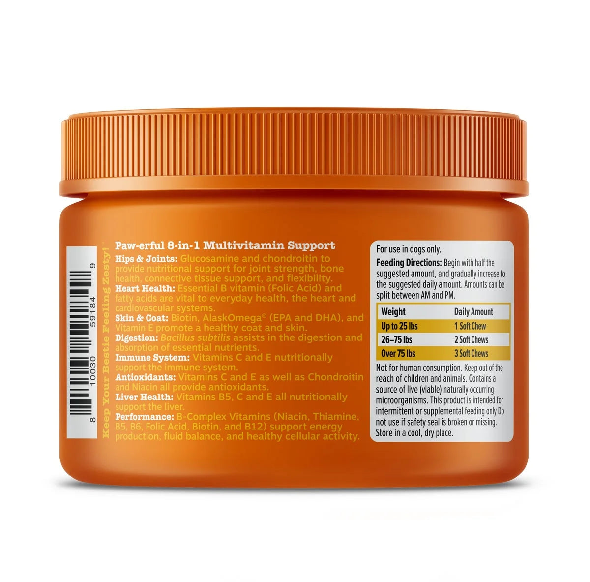 8-In-1 Chicken Flavored Multivitamin Mini Bites for Small Dogs, 90 Count