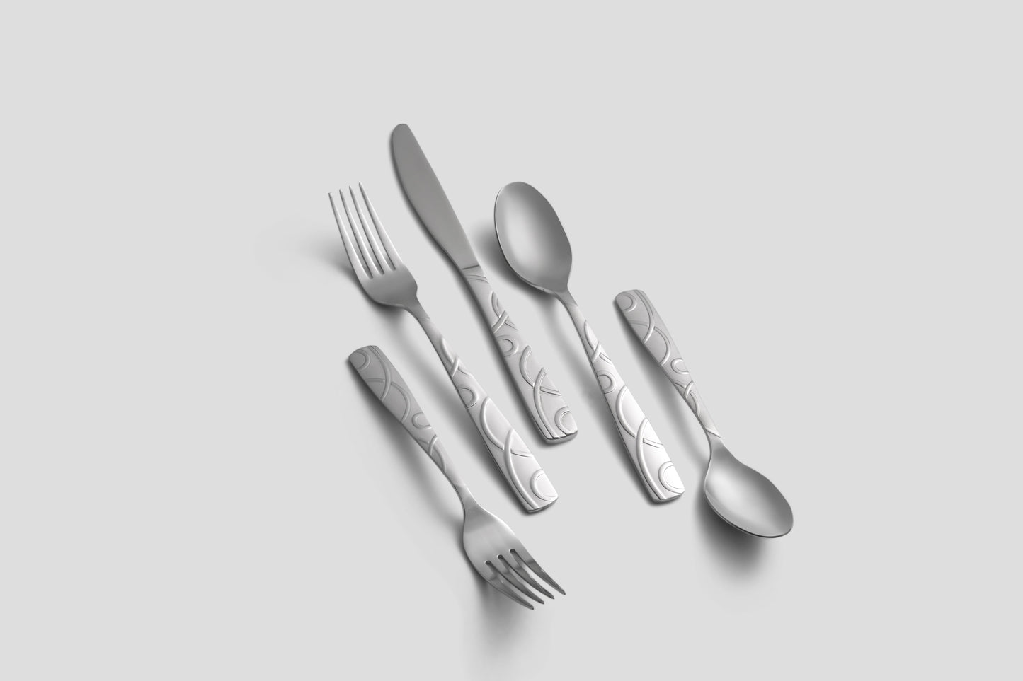 Cambridge Roam Sand 45-Piece Stainless Steel Flatware Set & Hostess Set (Service for 8)