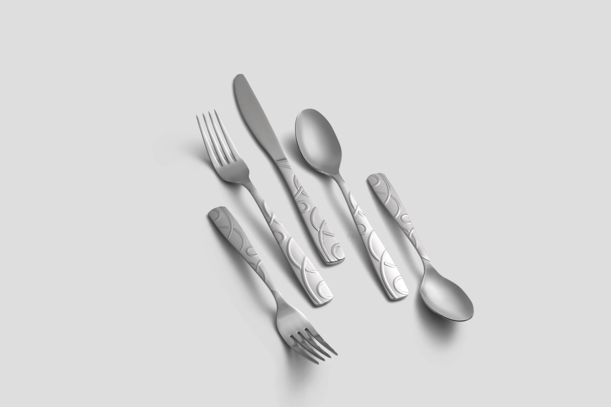 Cambridge Roam Sand 45-Piece Stainless Steel Flatware Set & Hostess Set (Service for 8)