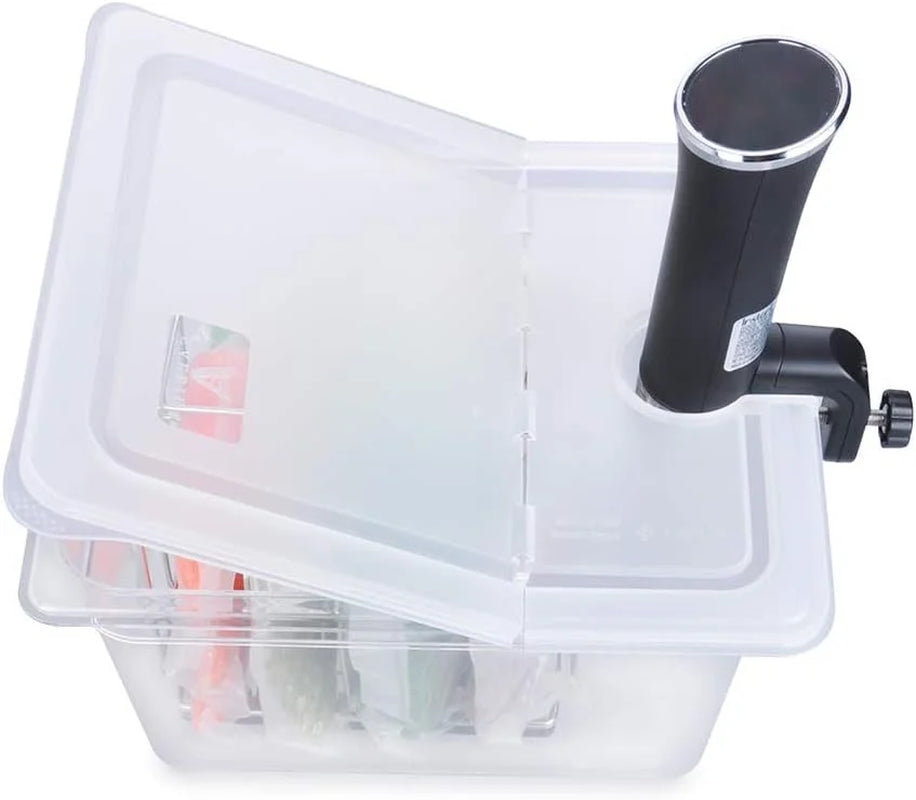 12 Quart Sous Vide Cooking Container with Collapsible Hinged Lid - Compatible with Anova Precision Sous Vide Cookers All Models