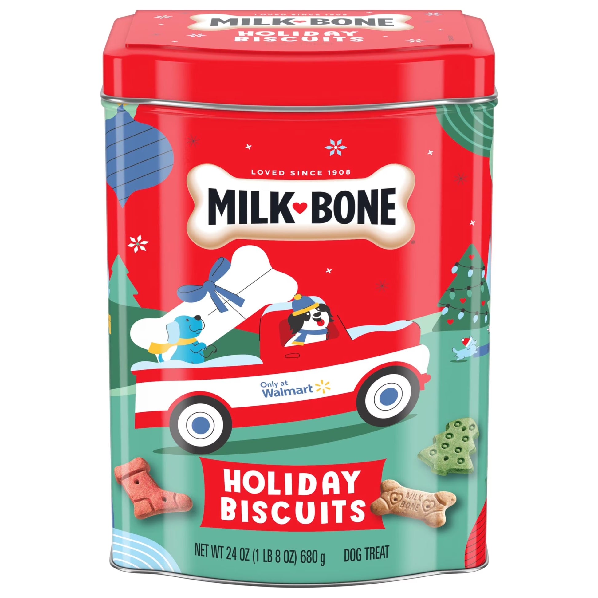 Milk Bone Holiday Dog Biscuits - 24 oz Tin