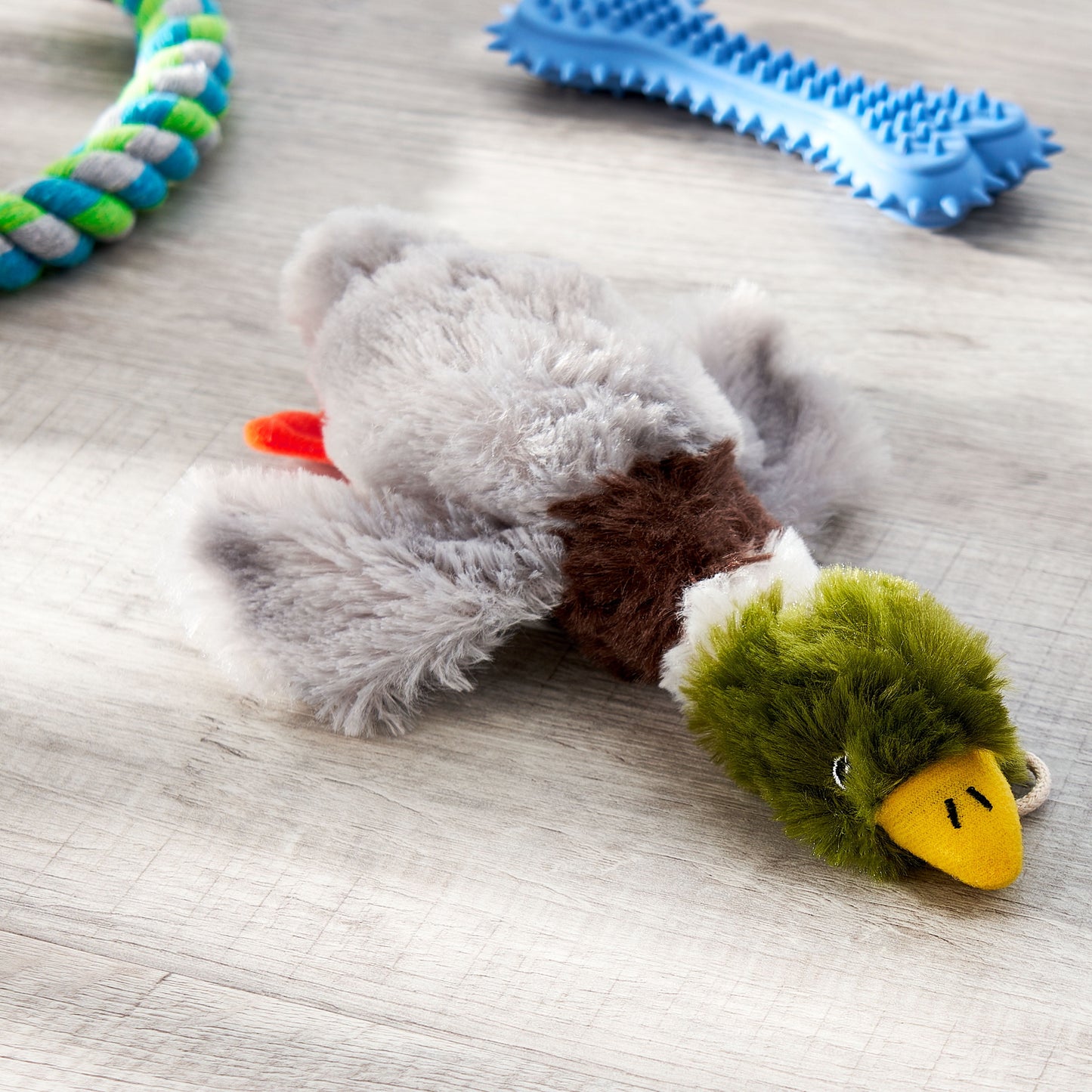 Cozy Buddy Squeaky Mallard Duck Dog Toy, Chew Level 2