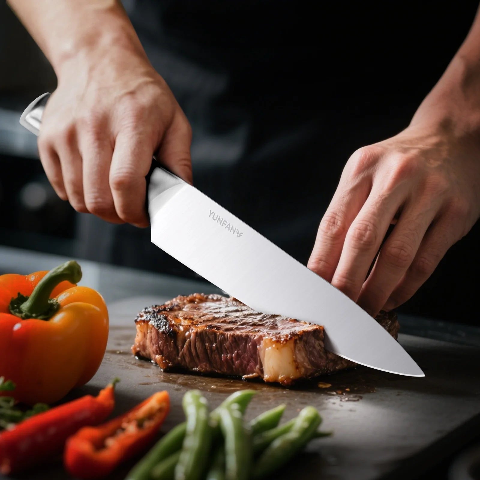 Professional Kitchen Knives, Sharp Knives for Kitchen High Carbon Stainless Steel, Sliver