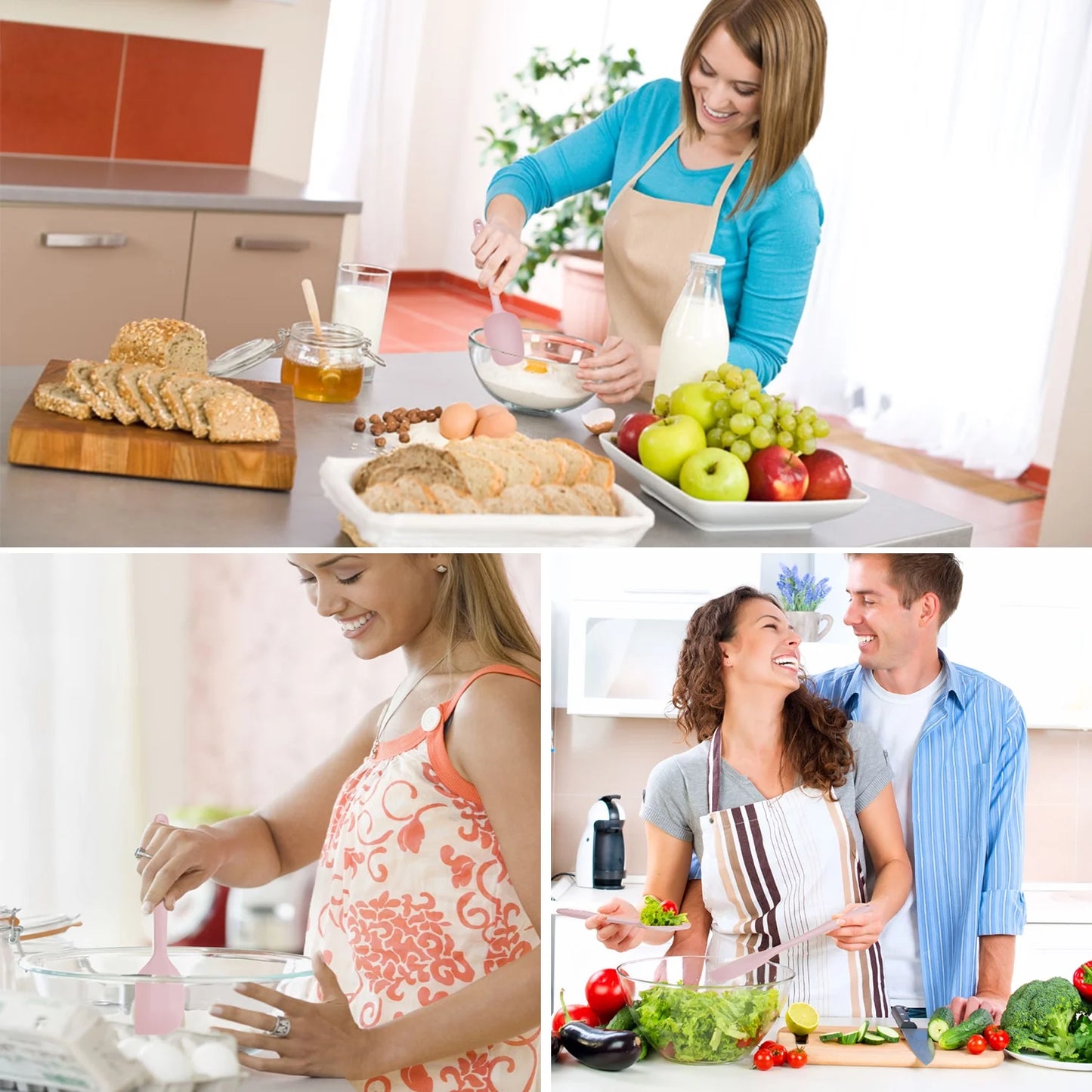 11In1 Silicone Baking Spatula Utensils Set, High Heat Resistant Non-Stick Rubber Spatula for Kitchen Cooking Baking Mixing