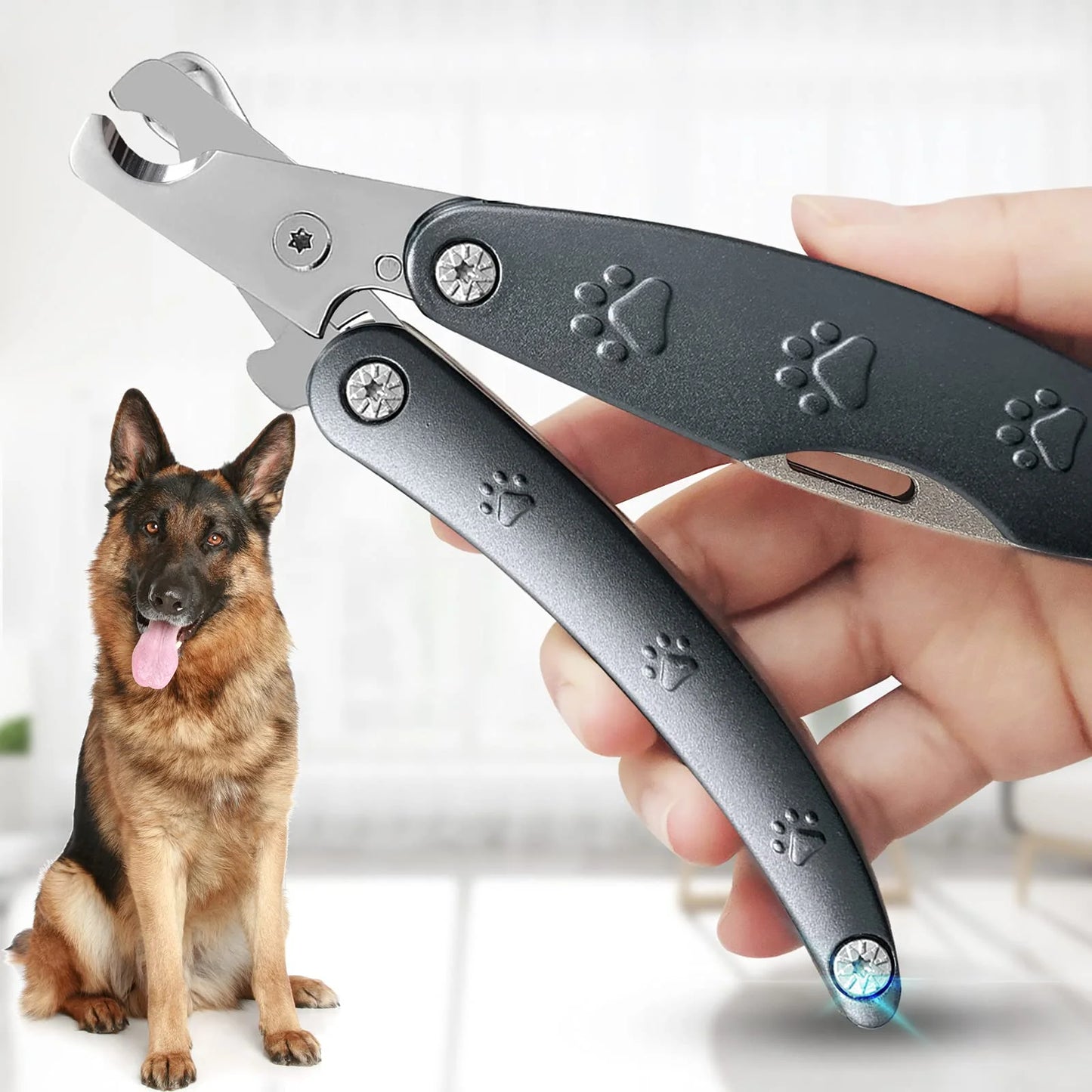 Deluxe Professional Dog Nail Clippers for All Breeds, Safe and Heavy-Duty Trimmers for Sensitive Dogs with Thick Nails