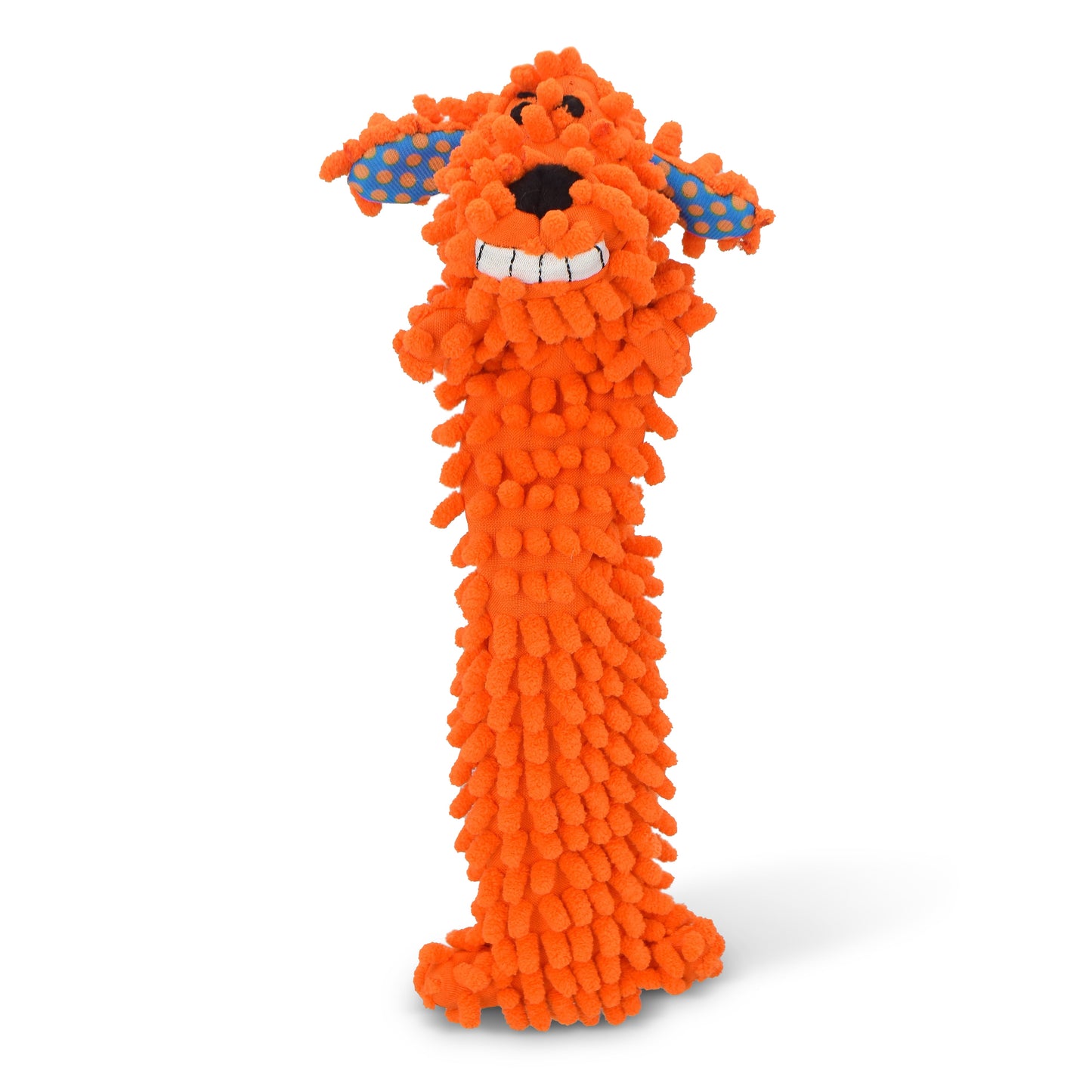Floppy Moppy Loofa, Unstuffed Plush Dog Toy, 2 Pack, Yellow and Orange