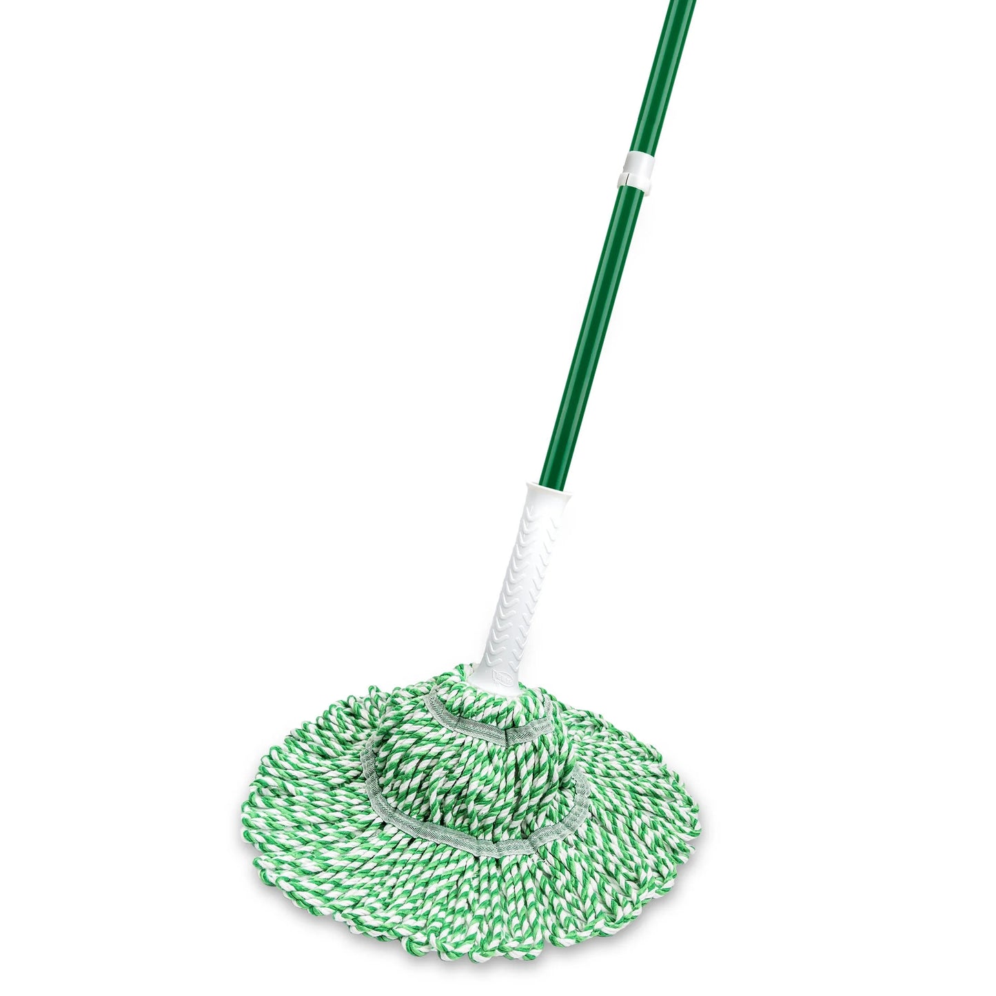 Tornado Twist Mop with Cotton Blend Head Steel Handle Green & White