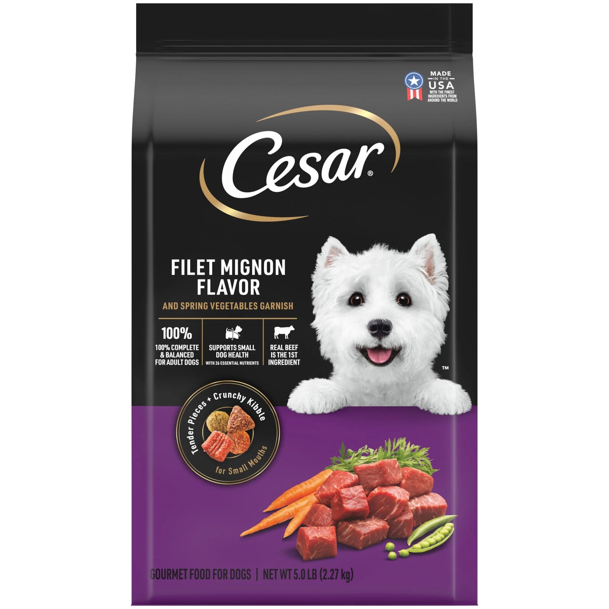 Filet Mignon with Spring Vegetables Dry Dog Food, 5 lb Bag