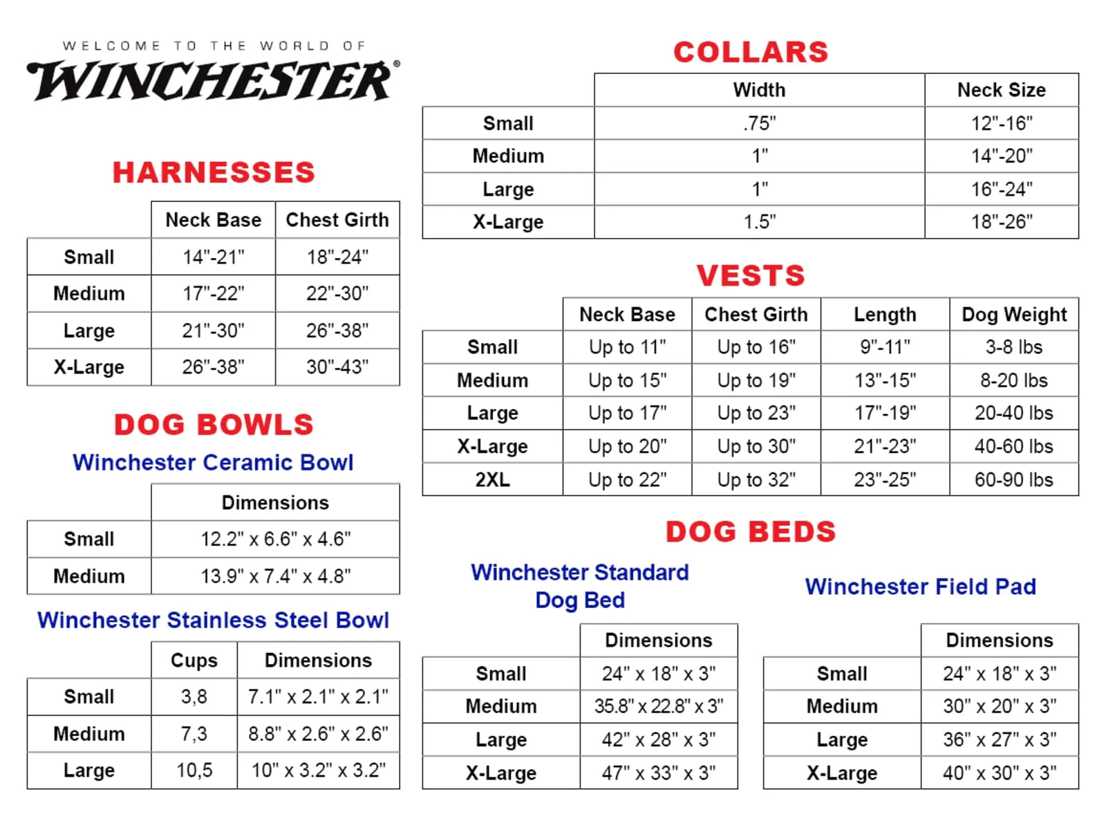Winchester Buffalo Red XL Pet Printed Collar