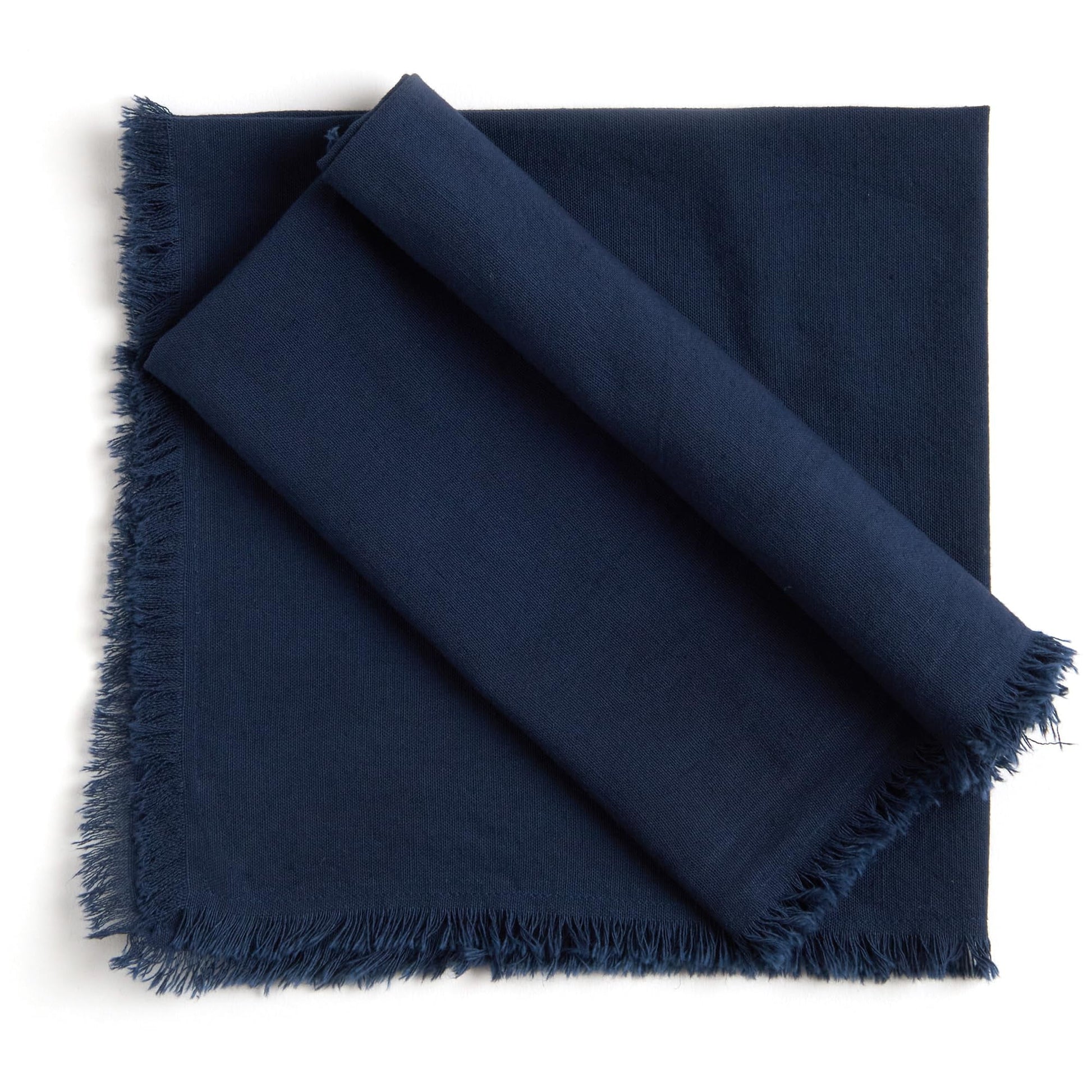 ACCENTHOME Navy Cotton Linen Napkin Set of 12 18X18 Inch Dinner Napkins - Washable Soft Premium Hotel Quality Reusable Napkins Perfect Table Napkins for Family Dinners, Weddings