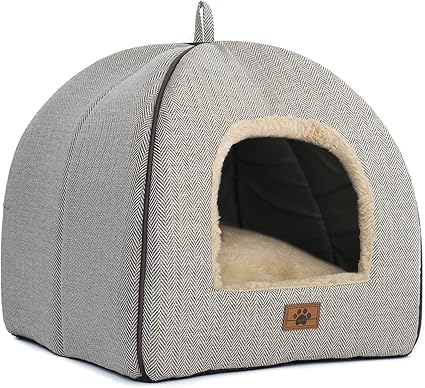 WINDRACING Cat Bed for Indoor Cats - Cat Cave Bed Cat House Cat Tent with Removable Washable Cushioned Pillow, Soft Kitten beds,Cat Beds & Furniture, for Small and Medium Pet Bed