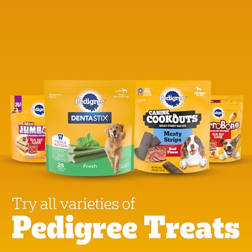 Pedigree Dentastix Large Dog Dental Treats Beef Flavor Dental Bones, 1.67 lb. Pack (32 Treats)