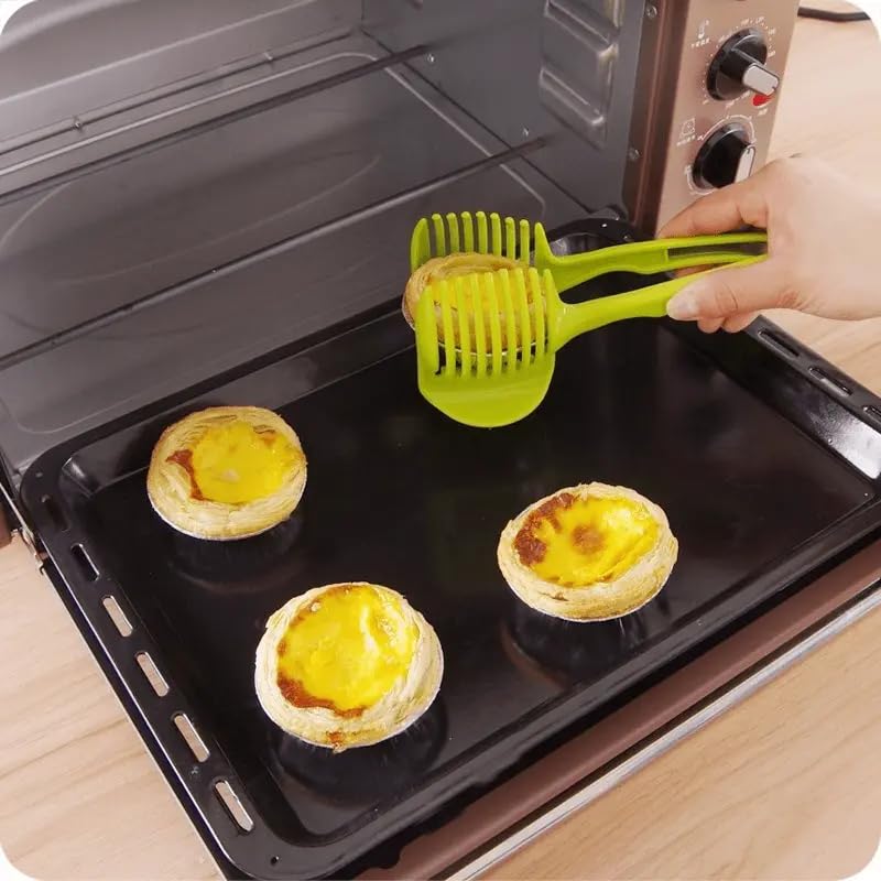 Lemon Tomato Food Tongs, Manual Fruit Tool, Round Fruit & Vegetable Cutting Holder, Handy Uncharged Kitchen Gadget