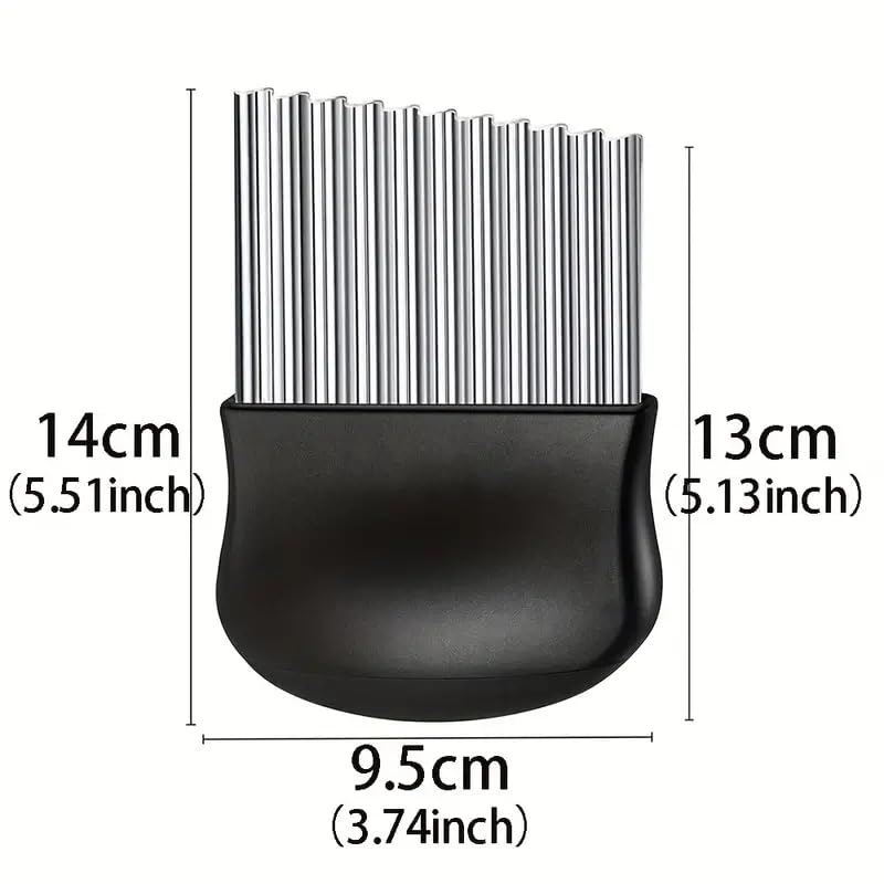 Crinkle Cutter,Upgraded Stainless Steel Crinkle Knife, Safety Kitchen French Fry Chip Cutter