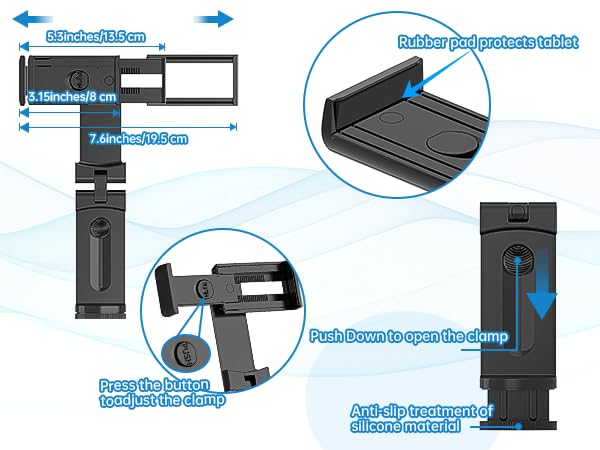 Elokipoe Universal Airplane Tablet Holder Mount, Travel Stand, Handsfree Travel with Multi-Directional 360 °Rotation for Flying, Desk, Study (Universal Airplane Tablet Holder Mount)