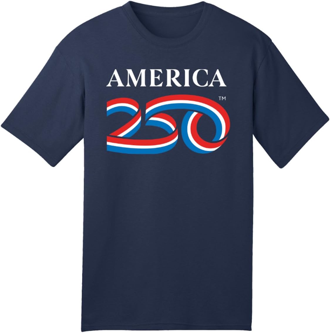 AMERICA 250 250 Anniversary USA Shirt, America250 Official Classic Dark Navy Cotton Tee 5.4oz, 4th of July Shirts Women & Men, Licensed & Official Merchandise (US, Alpha, X-Large, Regular)
