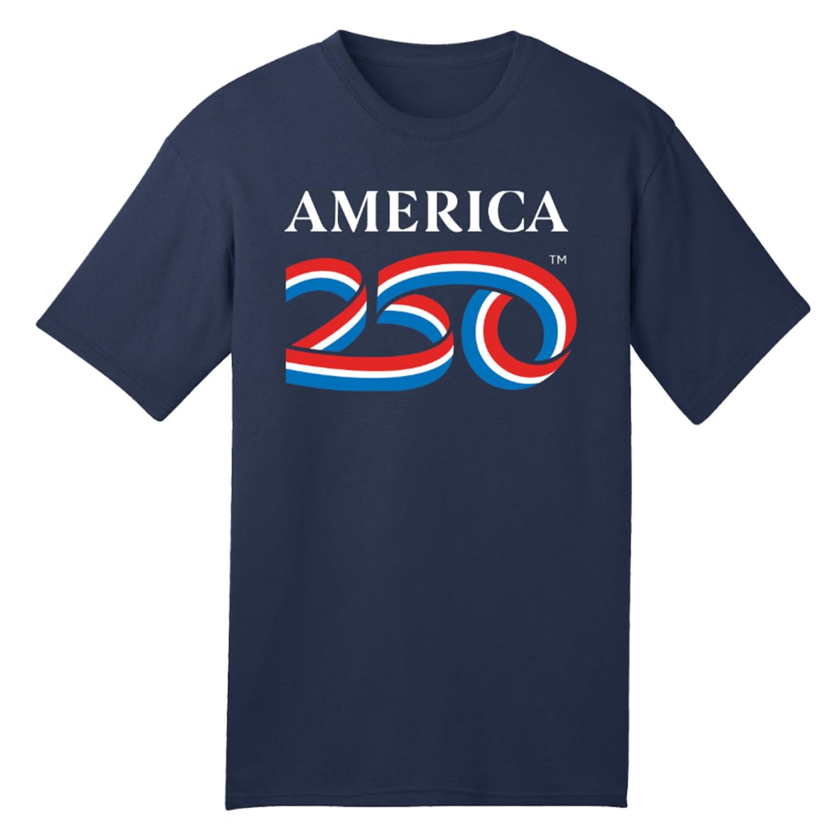 AMERICA 250 250 Anniversary USA Shirt, America250 Official Classic Dark Navy Cotton Tee 5.4oz, 4th of July Shirts Women & Men, Licensed & Official Merchandise (US, Alpha, X-Large, Regular)