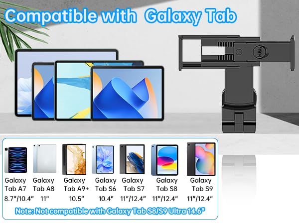 Elokipoe Universal Airplane Tablet Holder Mount, Travel Stand, Handsfree Travel with Multi-Directional 360 °Rotation for Flying, Desk, Study (Universal Airplane Tablet Holder Mount)