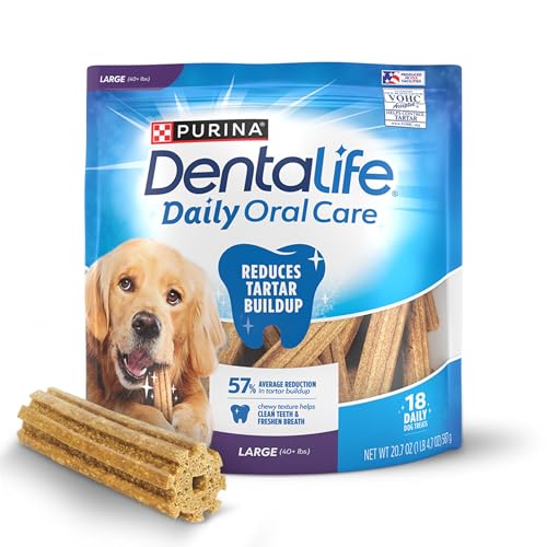 Purina DentaLife Made in USA Facilities Large Dog Dental Chews, Daily - 18 ct. Pouch