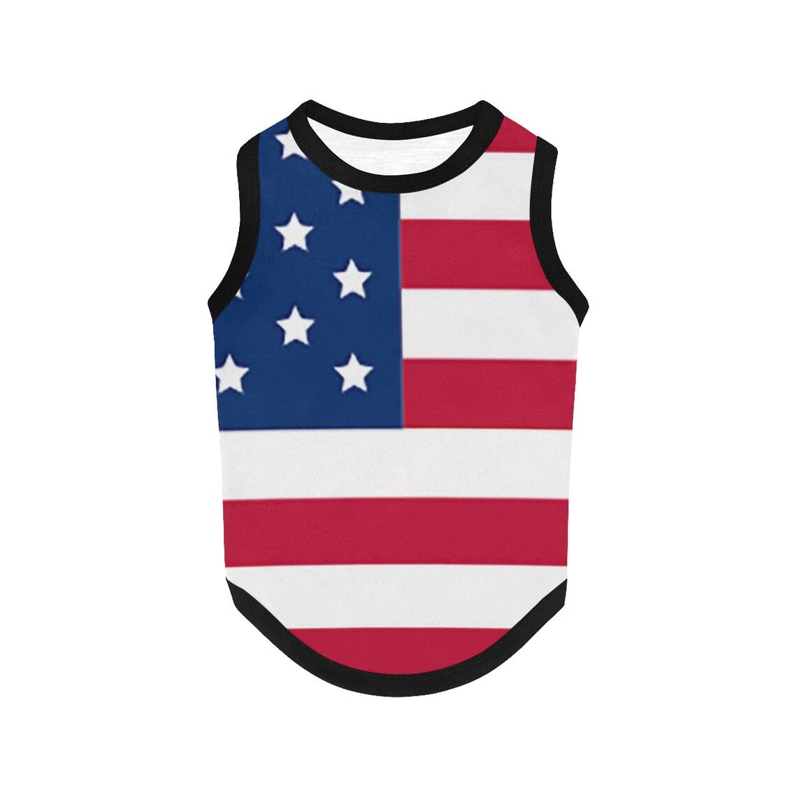 4th of July Vest for Dog American Flag Clothes Small Large Dog Apparel Pet Supplies Shirts (Large, DLR02)