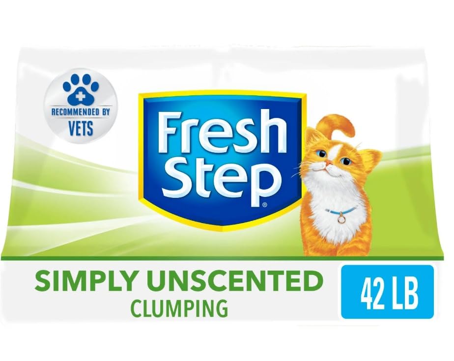 Generic FreshStep Simply Unscented Clumping Cat Litter, 42 lbs. Also know as FreshStep Ultra Unscented Cat Litter 4 pack 42lb, GRAY