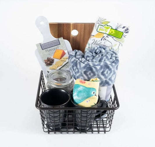 Kitchen & Home Gift Basket with Coffee Mugs and More by
