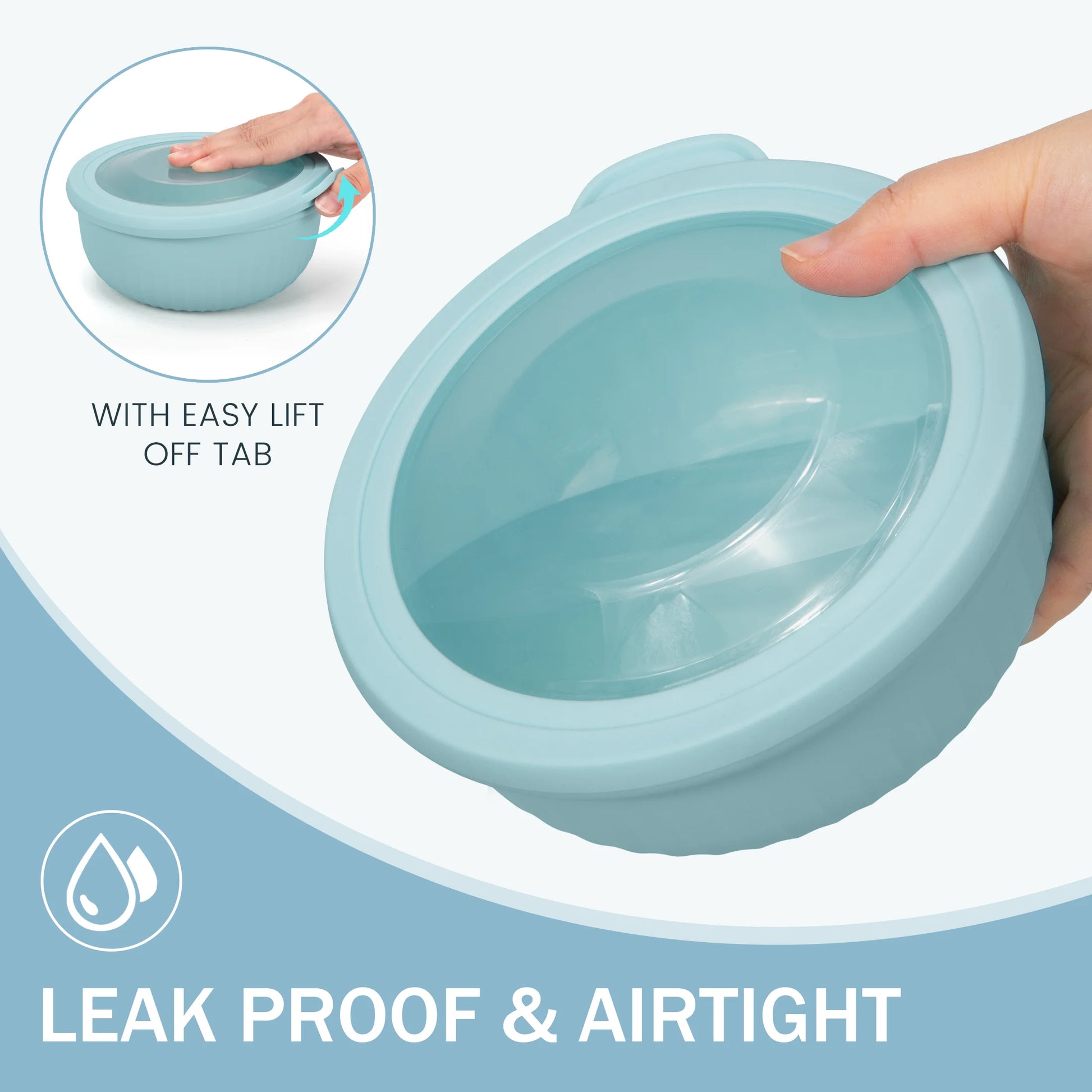 8-Piece Plastic Mixing Bowl Set with Lids - Nesting Design for Space-Saving Storage, Ideal for Cooking, Baking, and Meal Prep, Dishwasher Safe, Blue