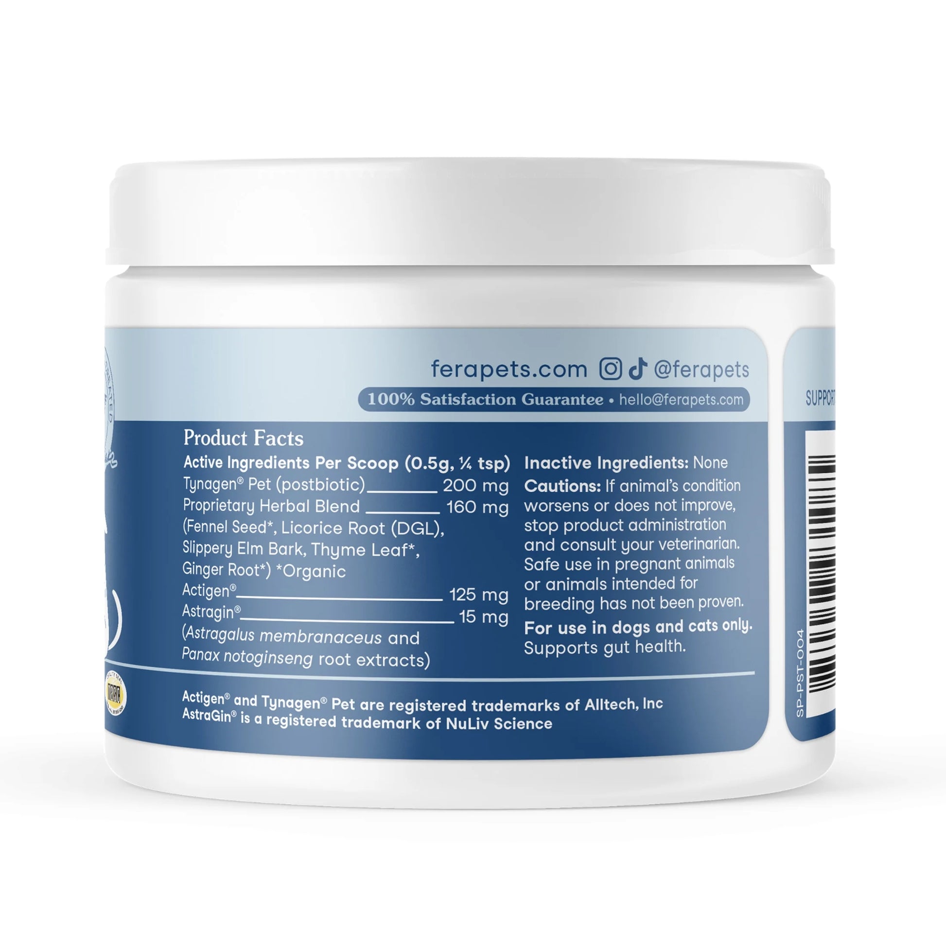 Postbiotics Plus Powder for Dogs and Cats - Promotes Gut Health and Immune Support - 120 Scoops