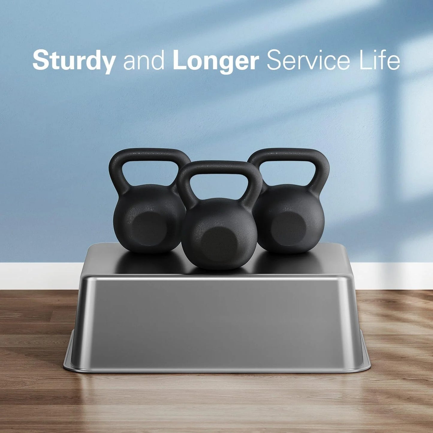 Stainless Steel High-Sided Cat Litter Box with Odor Control and Easy Cleaning, 23.4" x 15.6" x 6