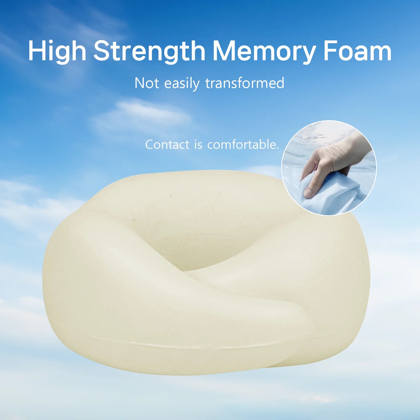 360° Support Memory Foam Travel Pillow with Eye Mask, Earplugs, and Storage Bag for Airplanes, Trains, and Long-Distance Travel