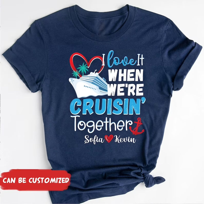Cruise Together Couple Shirts - Perfect for Honeymoons, Anniversaries, and Valentine's Day, Available in Sizes S-5XL