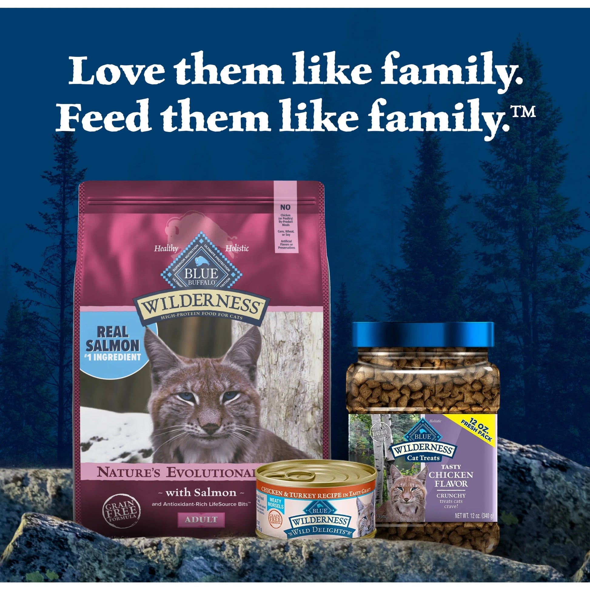 Wilderness Natural High Protein Dry Food for Adult Cats, Salmon, 11-Lb Bag