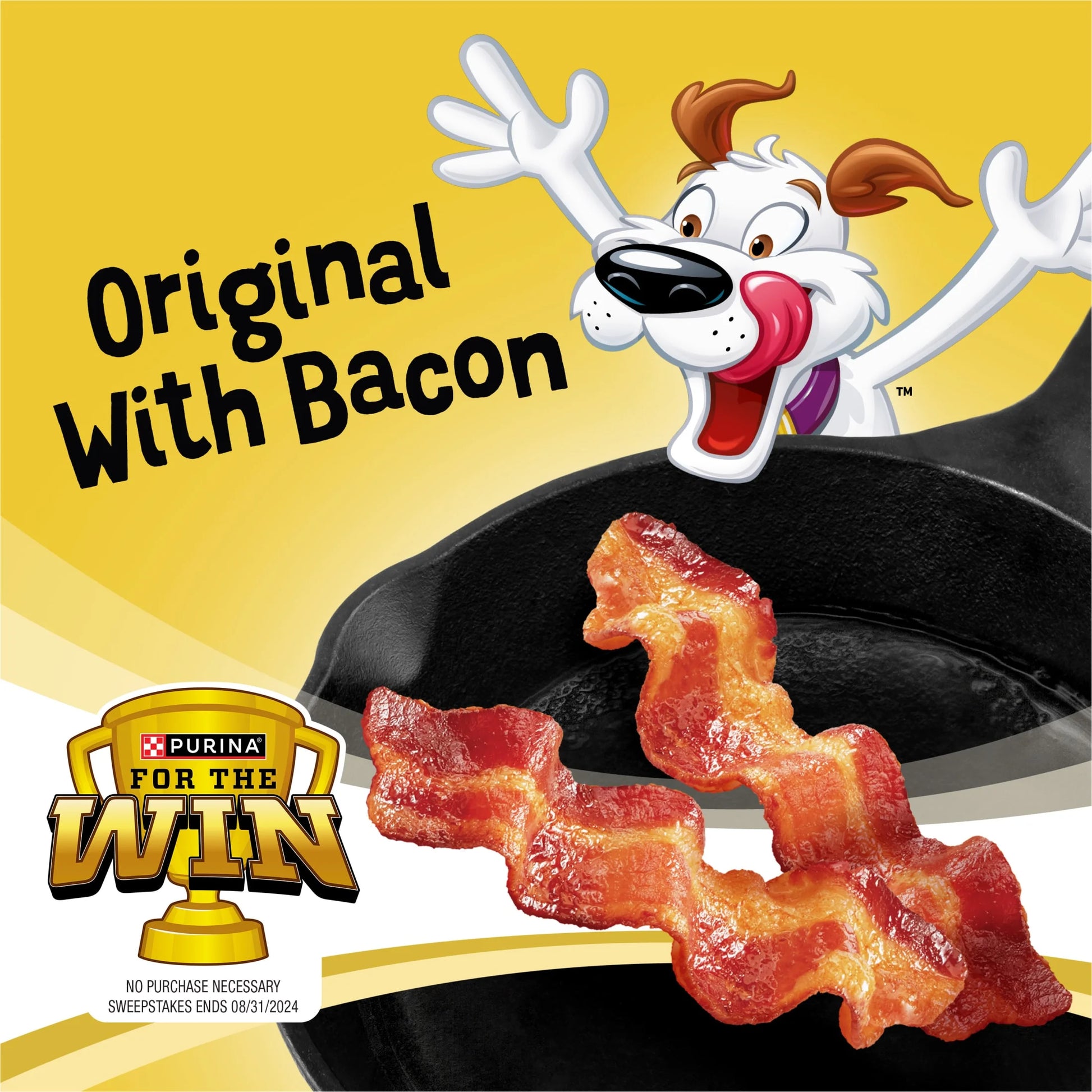 Purina  Strips Original Dog Treats with Real Bacon, 6 oz Pouch